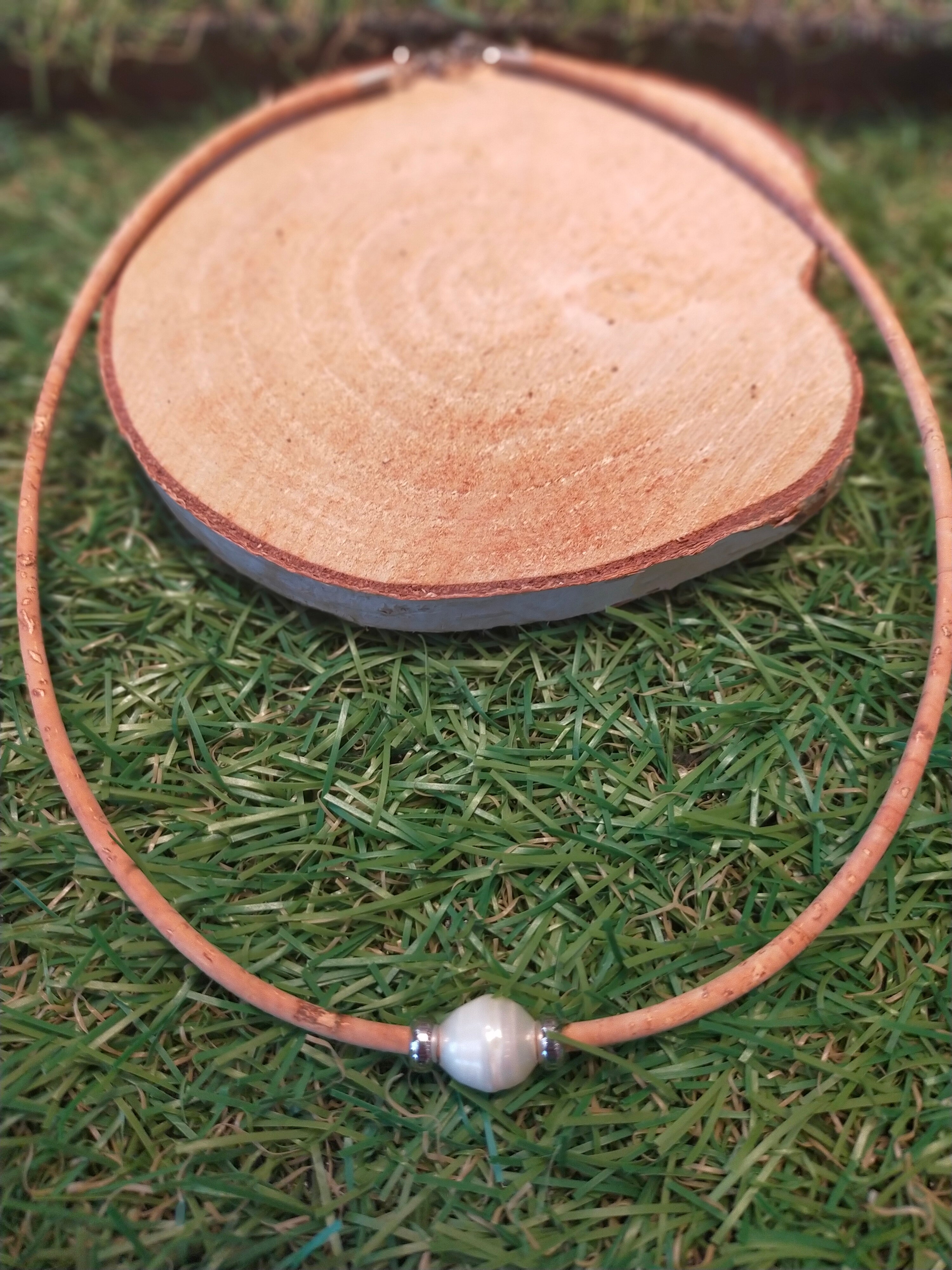 Collier en liège femme