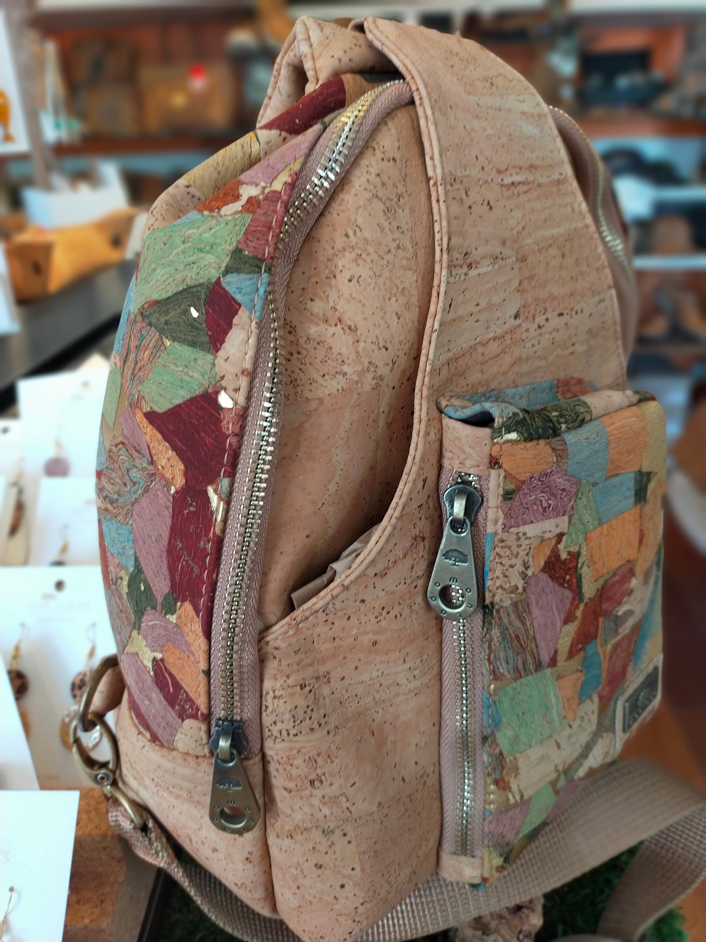 Sac modulable en liège naturel et mosaïque